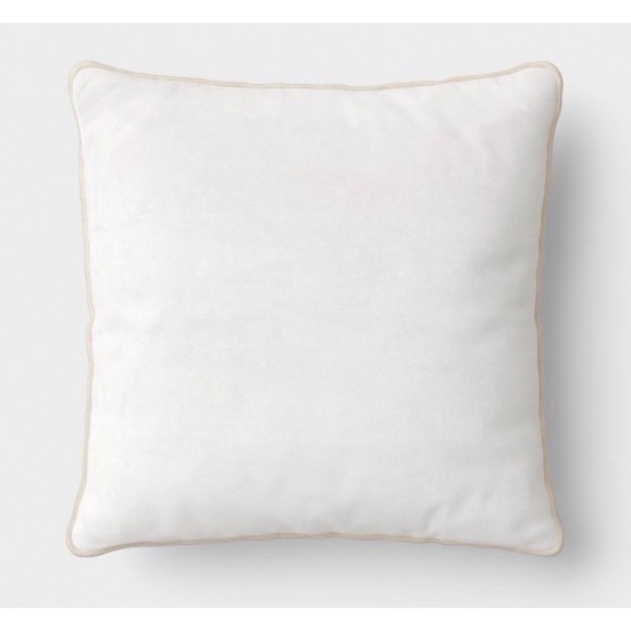 Threshold Other - Threshold 20x20 Ivory Square Cotton Velvet  Pillow
